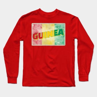 Guinea Vintage style retro souvenir Long Sleeve T-Shirt